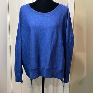 Eileen Fisher Blue Merino Wood Sweater
